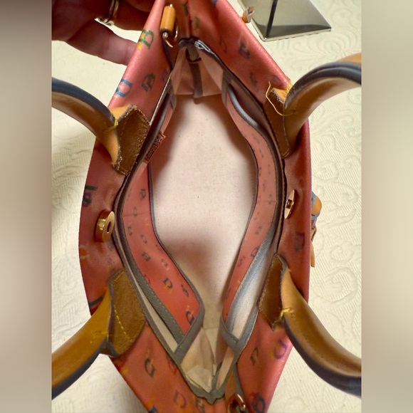 Gently Used Dooney & Bourke Pink Multicolor Satchel - Picture 6 of 10